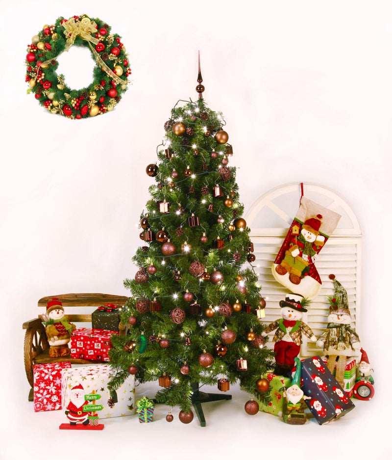 BRUBAKER 101 Pack Assorted Christmas Ball Ornaments - Shatterproof - with Green Pickle and Tree Topper - Designed in Germany - Brown - Image 2